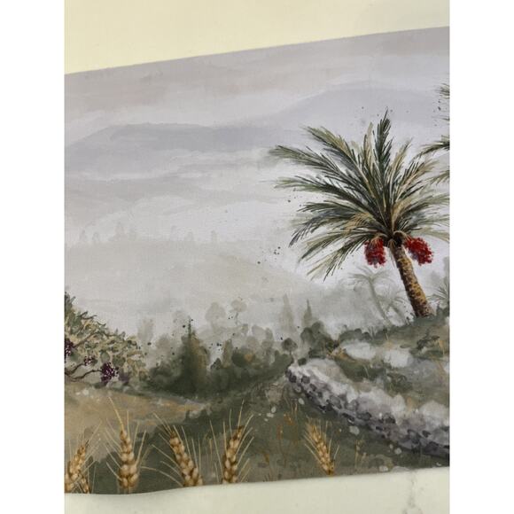 Table Runner Rubber Heat Resistant Landscape Scene 46" x 10" New w/out Tag - Picture 4 of 9